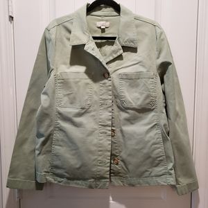 Loft Mint Green Field Utility Jacket